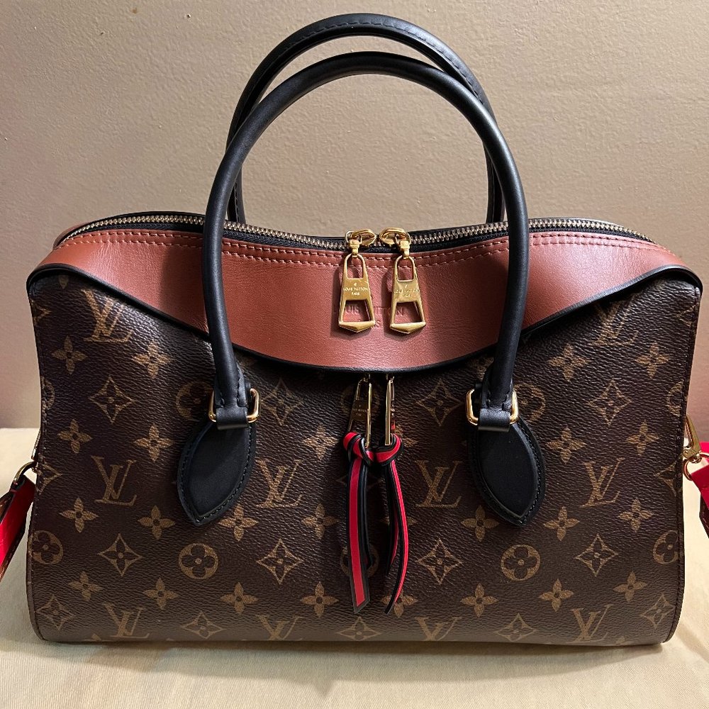 Authentic Louis Vuitton Monogram Tuileries with Black Handles